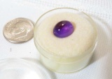 oval cabshon cut medium purple amethyst light inclusions 3.02 ct