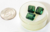 green cushion cut tourmaline 8.45 cts total weight for all