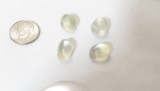 round cabochon cut moonstones 9.5mm total weight for all 25cts