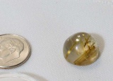 golden quartz round cabochon cut 13.5 mm diameter13ct