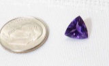 trillion cut light purple amethyst 1.3 ct