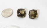 Lisbon Bronze quartz brilliant cut  gemstones 18.08 cts total weight