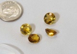 brilliant round cut yellow topaz 6mm total weight of all stone 5.85cts
