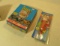 Box of Desert Storm Trading Cards and Stickers with a Santa Claus PEZ Dispenser
