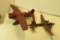 Vintage Model Airplanes - one plastic, other homemade wood