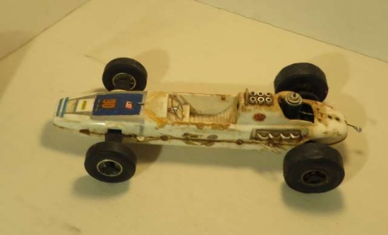 Vintage Rear Engine Drive Gas Powered Race Car by Testors (engine appears to be seized) 12" overall