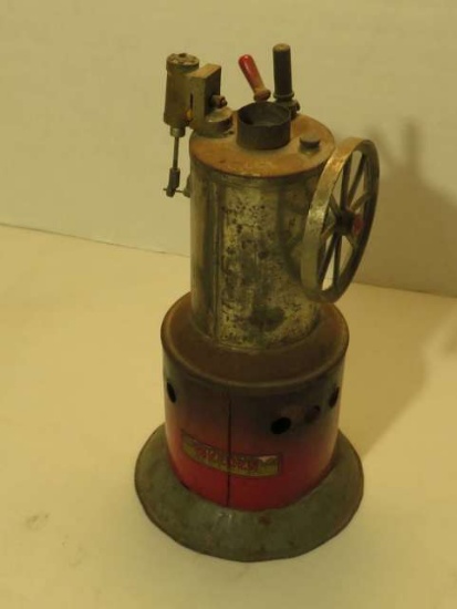 Sterno Powered Model Steam Engine by Weeden (9"H x 4.5" diameter)