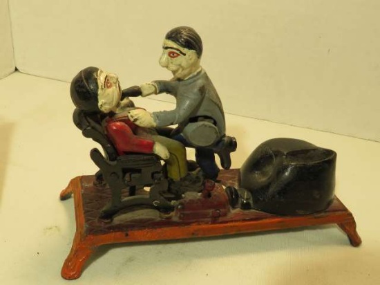 "The Dentist" coin bank  Cast Iron
