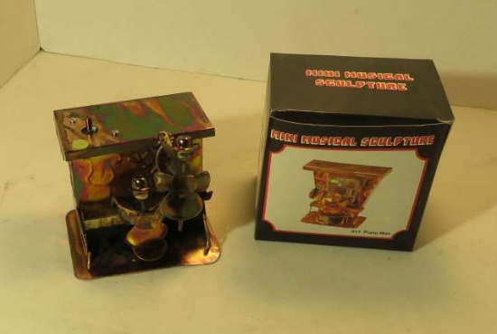 Mini Musical Sculpture windup made of copper with Box