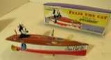 Felix the Cat Wind Up Tin Speedboat by Schylling