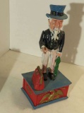 Uncle Sam Cast Iron Coin Bank