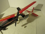 Vintage Model Airplanes - plastic - one with .049 engine in it (condition rough)