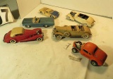 group of 6 vintage plastic model cars some rough