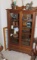 antique oak 2 door display cabinet 38