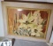 framed print of cat tails and lilies 28 1/2