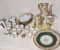 grouping of hand painted fine china