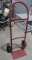 light duty steel hand truck with hard rubber tires