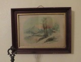 vintage framed painting