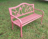cast aluminum garden bench