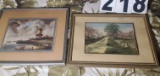 pair vintage pictures 13 x 10