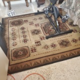 brown beige rug with Aztec pattern 93