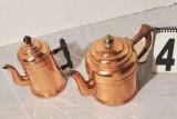 vintage copper teapot and copper coffee pot