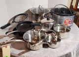 pots pans and mixed cookware