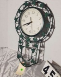 battery powered wire framed clock