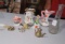 porcelain and brass figurines 10  pieces