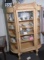 blond bow front curio cabinet 46