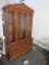 pecan finish China cabinet  50