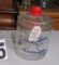 Toms peanut glass lidded counter jar