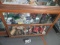 wood framed show case on casters 48