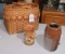 mixed lot basket and other items
