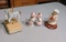 kissing figurines, carousel horse and bear with pie