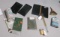 mixed collectibles including 3 leather billfolds, cigarette lighter, singer instruction manuals can