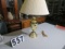 brass table lamp