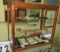countertop wood framed jewelry display cabinet with costume jewelry