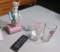 Papermate pen set, dancing easter rabbit, 4 mixed drink glasses