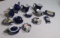 collection of 13 pieces of German Blue glassware