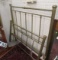 Single bed, brass headboard and footboard