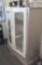 2 door white glass showcase cabinet 34 x 13 x 46