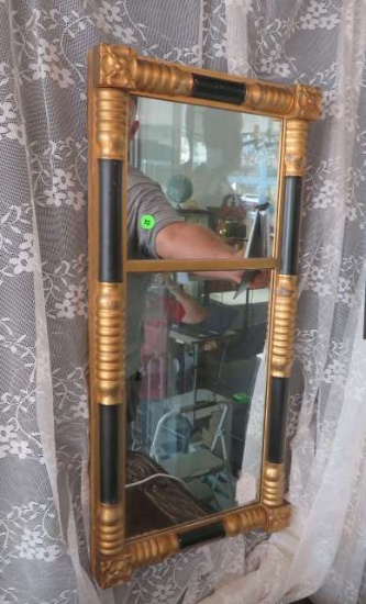 gold framed mirror 14" x 30"