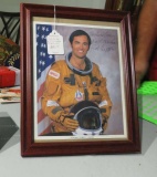 autographed Bob Crippen astronaut framed photo 8 x 10
