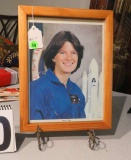 Sally Ride astronaut autographed photo framed 8x 10