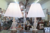 pair touch me lamps crystal and glass