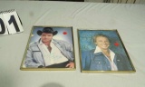 autographed pictures country music stars Mickey Gilley and Mel Tillis