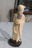 vintage carved ivory male figure 11.5