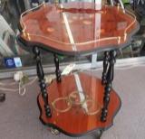 serving cart on casters bottom shelf 22 x 22 x 29