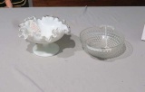 Fenton bowls wavecrest and hobnail